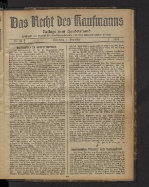 Beilage zum Handelsstand Nr. 23
