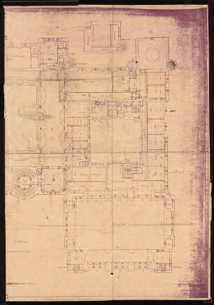 Königliches Residenzschloss Posen, Posen: Teilgrundriss 2.OG 1:100