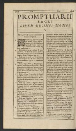 Promptuarii Sacri Liber Decimus Nonus. V