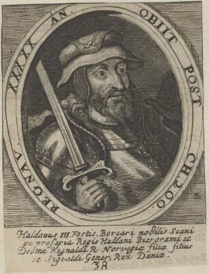 Bildnis von Haldanus III., König der Dänen