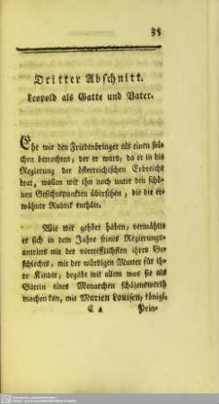 Dritter Abschnitt. Leopold als Gatte und Vater