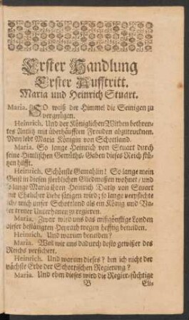 Erster Handlung Erster - Neundter Aufftritt.