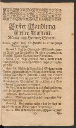 Erster Handlung Erster - Neundter Aufftritt.