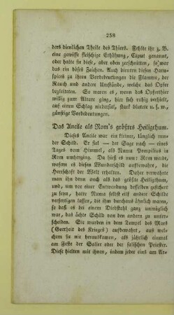 Das Ancile als Rom's größtes Heiligthum