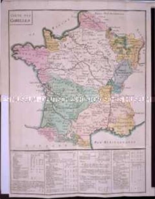Finanzbericht von Jacques Necker an den König von Frankreich (darin: Karte der Salzsteuer)