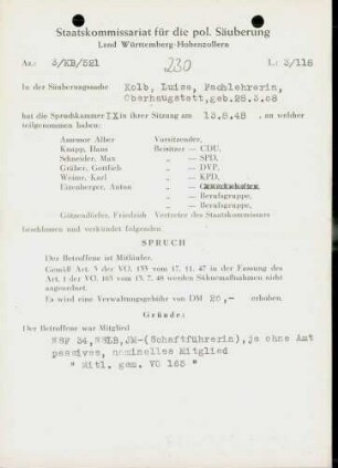 Kolb, Luise