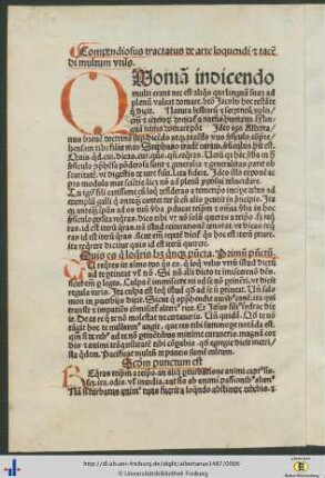 Compendiosus tractatus de arte loquendi et tacendi multum utilis.