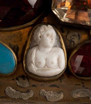 Kameo auf der Moskowiterkassette mit weiblichem Brustbild, Ende 16. Jh.