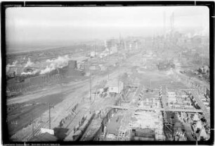 Bau Me 28 Lagergebäude, Me 138 Gipsmüllerei, Me 139 Ammonsulfatfabrik, Me 140 Silo, Me 141 Gipslager, Gesamtblick