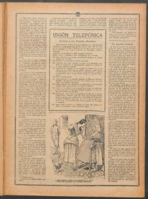 Unión telefónica : Consejo a los señores abonados