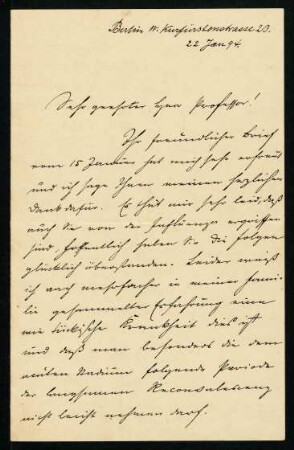 Berlin, 22.01.1894.