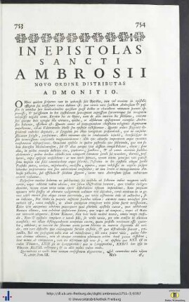 Epistolae Sancti Ambrosii.