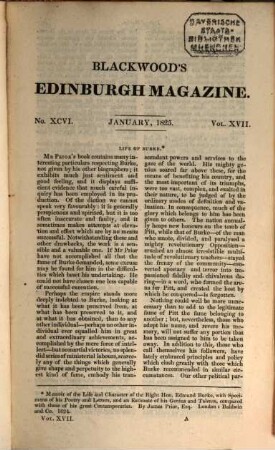 Blackwood's Edinburgh magazine. 17. 1825
