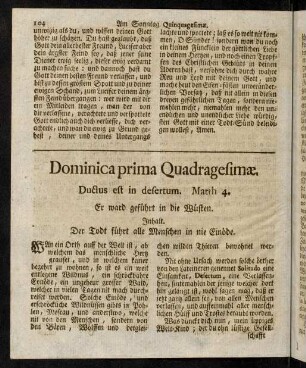 104-148, Am ersten bis fünfften Sonntag in der Fasten