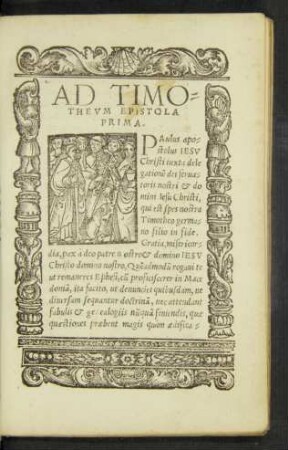 Ad Timotheum Epistola Prima.