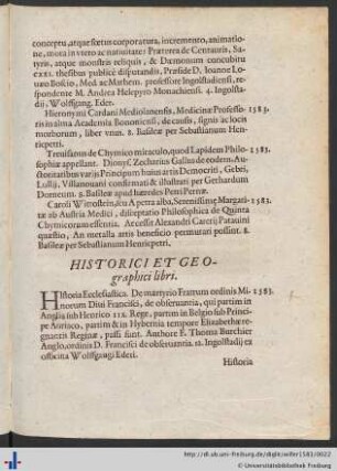 Historici Et Geographi libri.