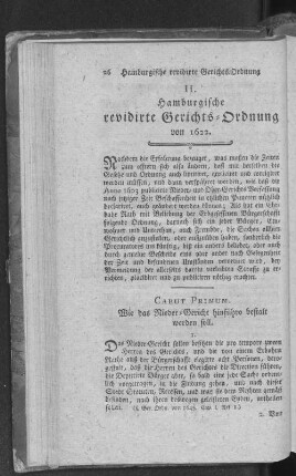 II. Hamburgische revidirte Gerichts-Ordnung von 1622.