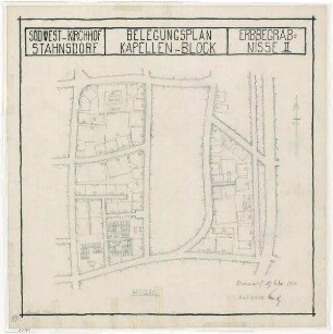 Belegungspläne Kapellenblock (Originale) Südwestkirchhof Stahnsdorf - Erbbegräbnis II