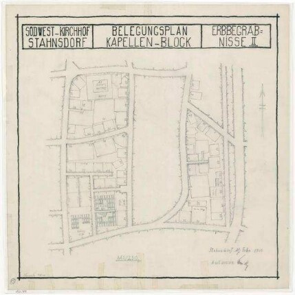Belegungspläne Kapellenblock (Originale) Südwestkirchhof Stahnsdorf - Erbbegräbnis II