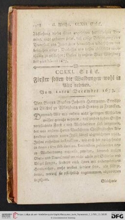 CCXXI. Stueck