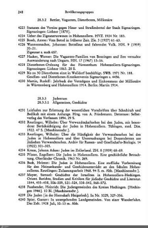 28.3.2 Bettler, Vaganten, Dienstboten, Millionäre