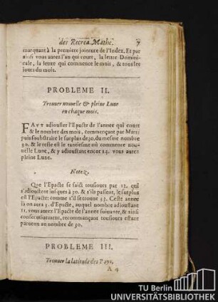 Probleme II. Trouver nouvelle & pleine Lune en chaque mois.