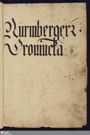Nurmberger. Cronnicka - Mscr.Dresd.H.11