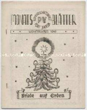 Hektografierte Lagerzeitung aus dem Kriegsgefangenenlager Fort Jackson in den USA zur Weihnachten 1945