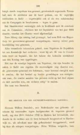 II. Het bestuur van den Gouverneur-Generaal Daendels