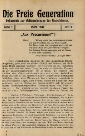 Band 1, März 1907, Heft 9