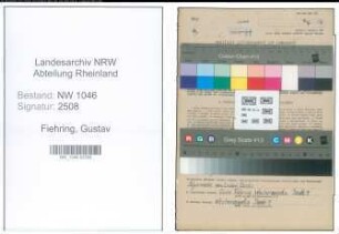 Entnazifizierung Gustav Fiehring , geb. 30.04.1883 (Schuhmachermeister)
