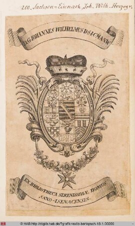 Wappen des Herzogs Johann Wilhelm von Sachsen-Eisenach