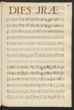 Dies irae; Coro (2), i (5), bc; g-Moll; LWV 64-1