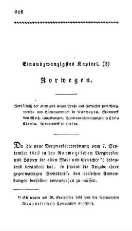 Einundzwanzigstes Kapitel. (3) Norwegen