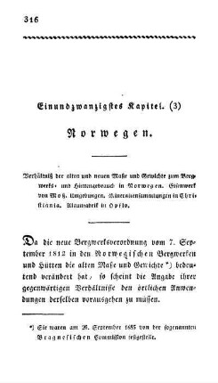 Einundzwanzigstes Kapitel. (3) Norwegen