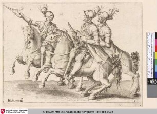 [Drei Reiter in vollständiger Rüstung; Three Cavalrymen in Full Armour]