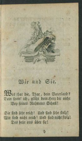 Wir und Sie.