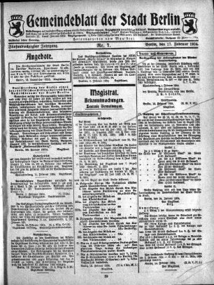 1924,7: Nr. 7, 17. Februar 1924