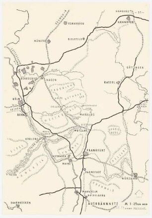 Flächennutzungsplan Wetzlar: Autobahnnetz 1:2500000