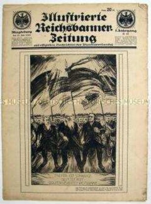 Wochenblatt "Illustrierte Reichsbanner-Zeitung" u.a. zum Gedenken an Walther Rathenau