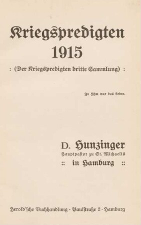 Sammlung 3: 1915