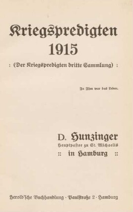 Sammlung 3: 1915