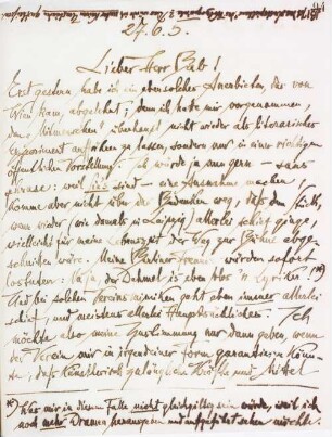 Brief an Julius Bab