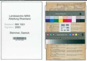 Entnazifizierung Dietrich Stemmer, geb. 16.06.1899 (Mechanikermeister)