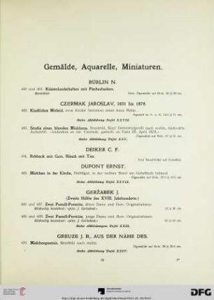 Gemälde, Aquarelle, Miniaturen (Nr. 460-561)