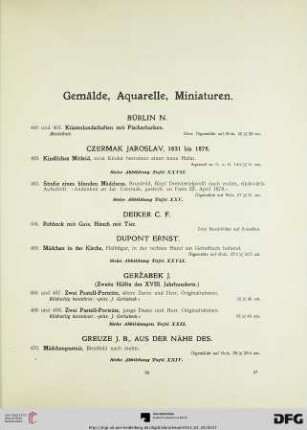 Gemälde, Aquarelle, Miniaturen (Nr. 460-561)