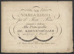 XII variazioni per il forte-piano