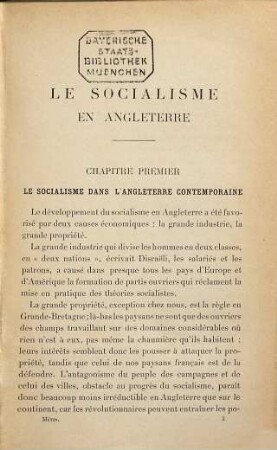 Le socialisme en Angleterre