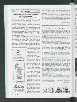 Gedanken im Oktober 2004