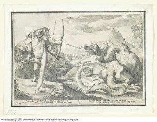 Apollo erschießt den Drachen Python